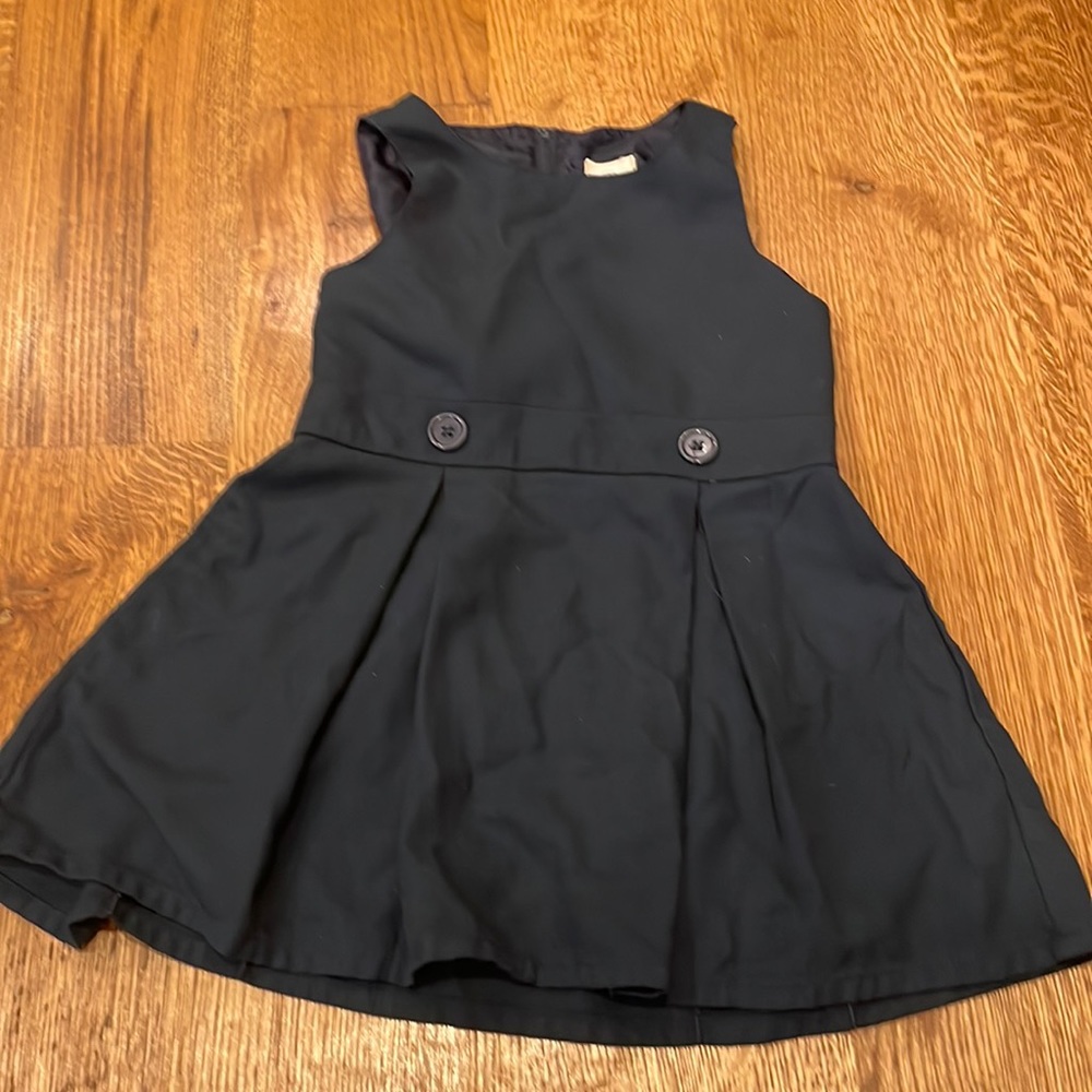 Navy blue kids uniform dress
